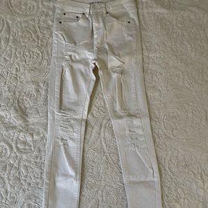 White Ripped Skinny Jeans